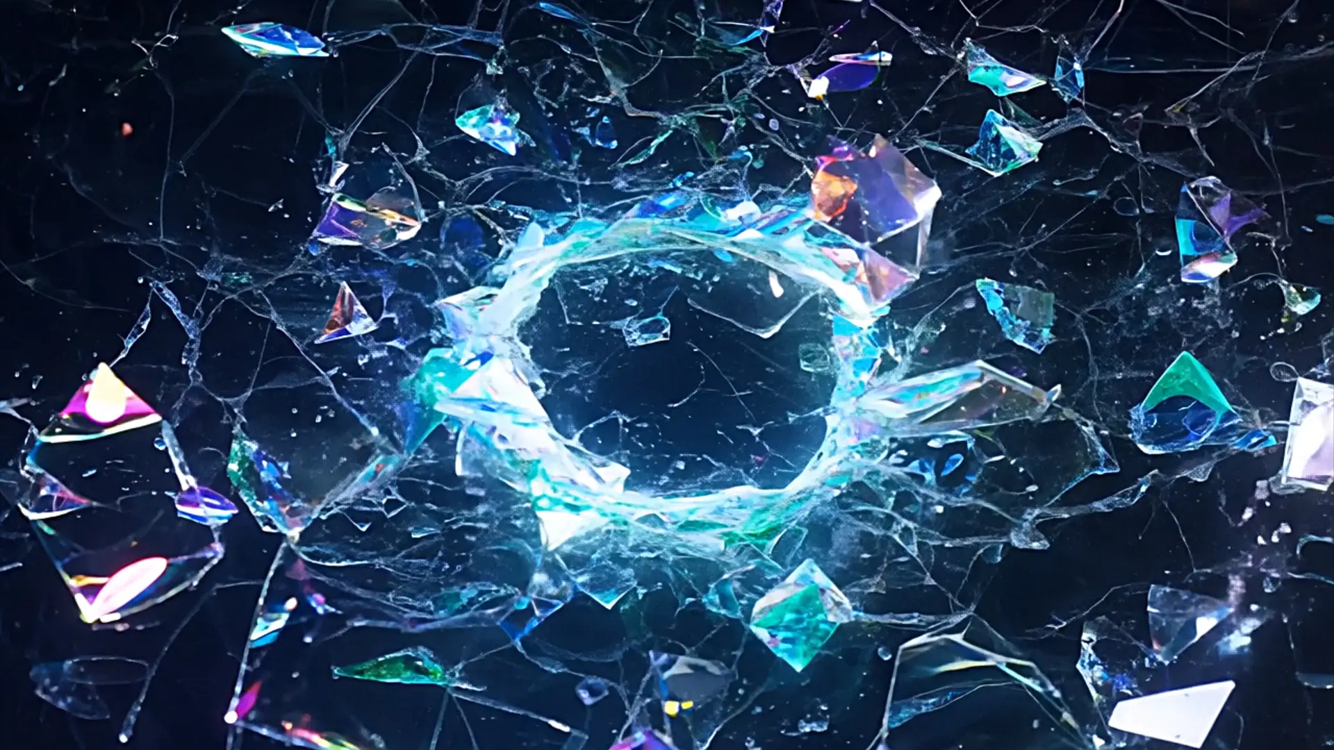 Broken Glass Animation Backdrop for Logo Reveal Animation